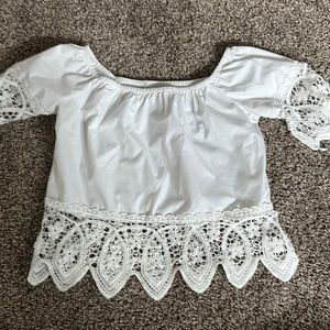 White crop top